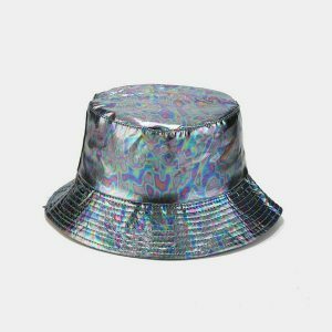 vibrant pu laser hat multicolor & youthful streetwear 5013