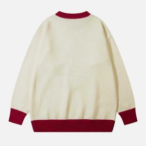 vibrant rainbow tree sweater y2k streetwear 1655