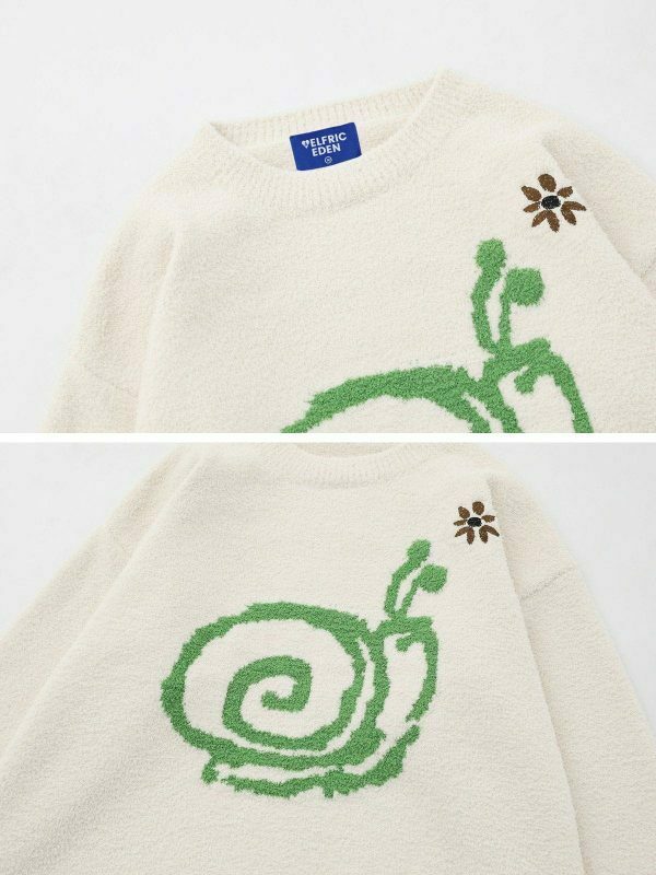 vibrant snail pattern sweater urban streetwear 2956