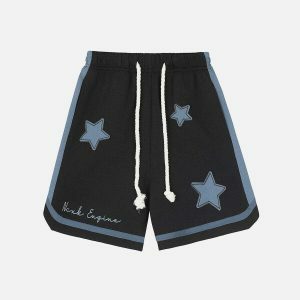 vibrant star patchwork shorts 6605
