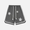 vibrant star patchwork shorts 7502
