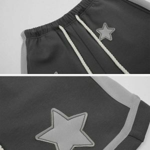 vibrant star patchwork shorts 7794