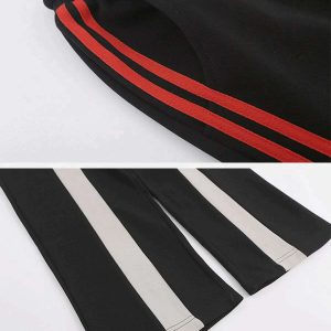 vibrant stripe clash pants dynamic color mix streetwear 8705