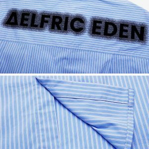 vibrant stripe long sleeve shirt with detachable sleeves 4907