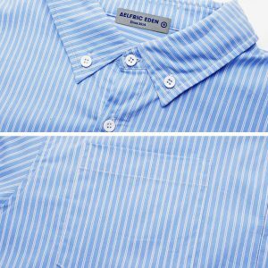 vibrant stripe long sleeve shirt with detachable sleeves 5282
