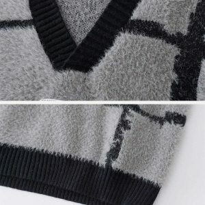 vibrant striped sweater vest urban chic 5860
