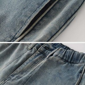 vibrant y2k aesthetic denim jeans 1063
