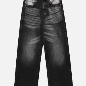 vibrant y2k aesthetic denim jeans 7163