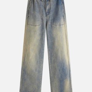vibrant y2k aesthetic denim jeans 8409