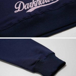 vintage 'dh' print hoodie   iconic & youthful streetwear staple 7359