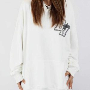 vintage 'dh' print hoodie   iconic & youthful streetwear staple 8937