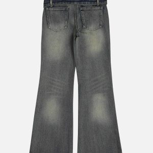 vintage big belt jeans   sleek wash & urban appeal 3333