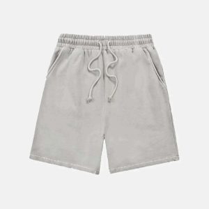 vintage casual shorts with drawstring youthful & chic 3930
