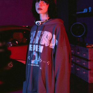 vintage cd blur hoodie   iconic y2k streetwear essential 1244