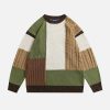 vintage color block sweater chic & youthful streetwear 3813