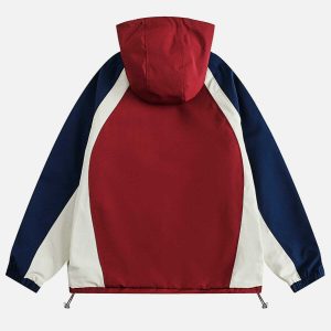 vintage color block jacket   chic & youthful urban style 6800