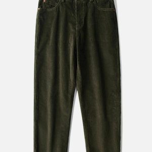vintage corduroy pants sleek & timeless y2k style 5734