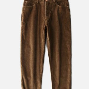 vintage corduroy pants sleek & timeless y2k style 7829
