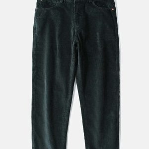 vintage corduroy pants sleek solid design & timeless style 1171