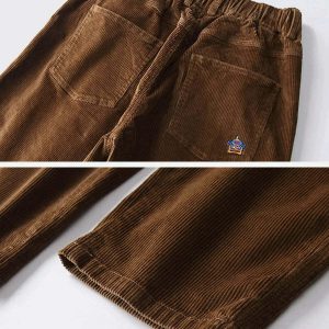 vintage corduroy pants sleek solid design & timeless style 4919