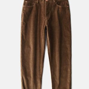 vintage corduroy pants sleek solid design & timeless style 5764