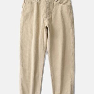 vintage corduroy pants sleek solid design & timeless style 6593