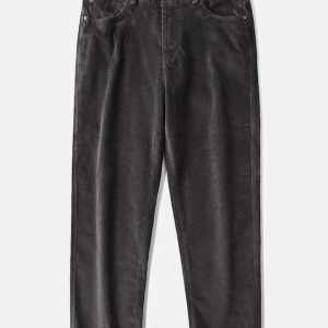 vintage corduroy pants sleek solid design & timeless style 8552