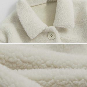vintage deer fleece suit   chic & cozy winter essential 5653