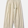 vintage drawstring pants sleek solid color & urban fit 2878