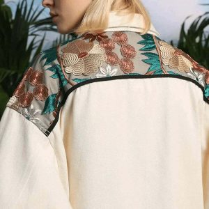 vintage floral embroidered jacket chic & crafted design 3403