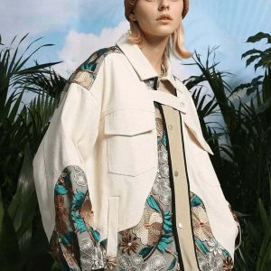 vintage floral embroidered jacket chic & crafted design 5835