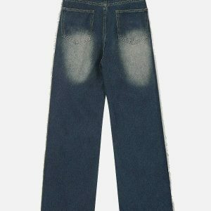 vintage fringe jeans   chic retro flair & urban style 4783