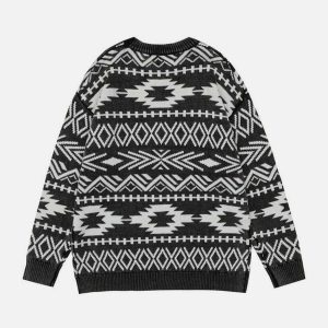 vintage geometric sweater iconic graphic design 5423