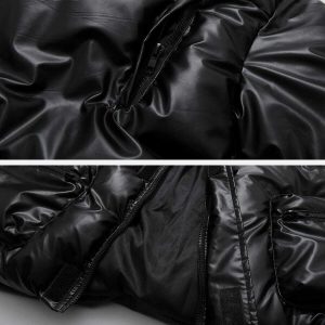 vintage glossy winter coat solid & luxurious design 3087