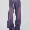 vintage gradient jeans sleek solid design & urban appeal 2597