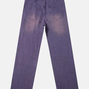 vintage gradient jeans sleek solid design & urban appeal 2730