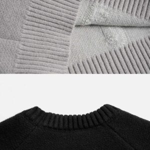 vintage gradient sweater eclectic patchwork design 4616