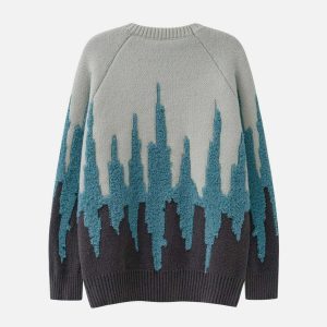vintage gradient sweater eclectic patchwork design 5610