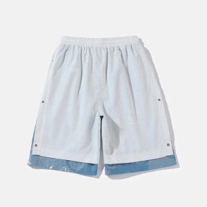 vintage hiphop stitched duallayer shorts   urban & trendy 5777