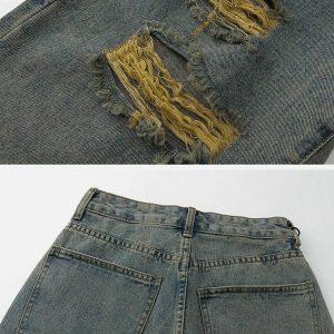 vintage hole jeans reinvented edgy & timeless style 8278