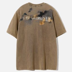 vintage horse tee with washed look   chic urban appeal 3082