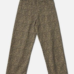 vintage leopard print pants   chic full design & urban appeal 8163