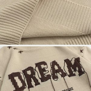 vintage letter sweater dynamic design & retro appeal 5719