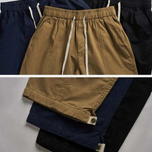 vintage loose pants solid color & sleek design 2625