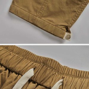 vintage loose pants solid color & sleek design 8854
