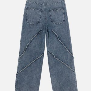 vintage multi button jeans sleek & youthful streetwear 5564