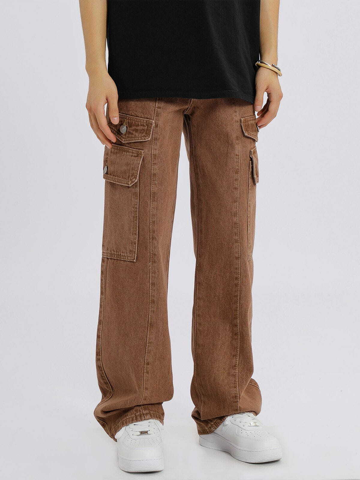 vintage multi pocket jeans urban chic & trendy fit 7747