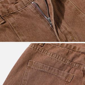 vintage multi pocket jeans urban chic & trendy fit 8938