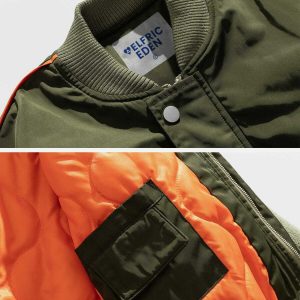 vintage patchwork bomber jacket   chic urban streetwear 8992
