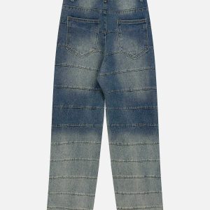 vintage patchwork jeans distressed wash iconic style 2057